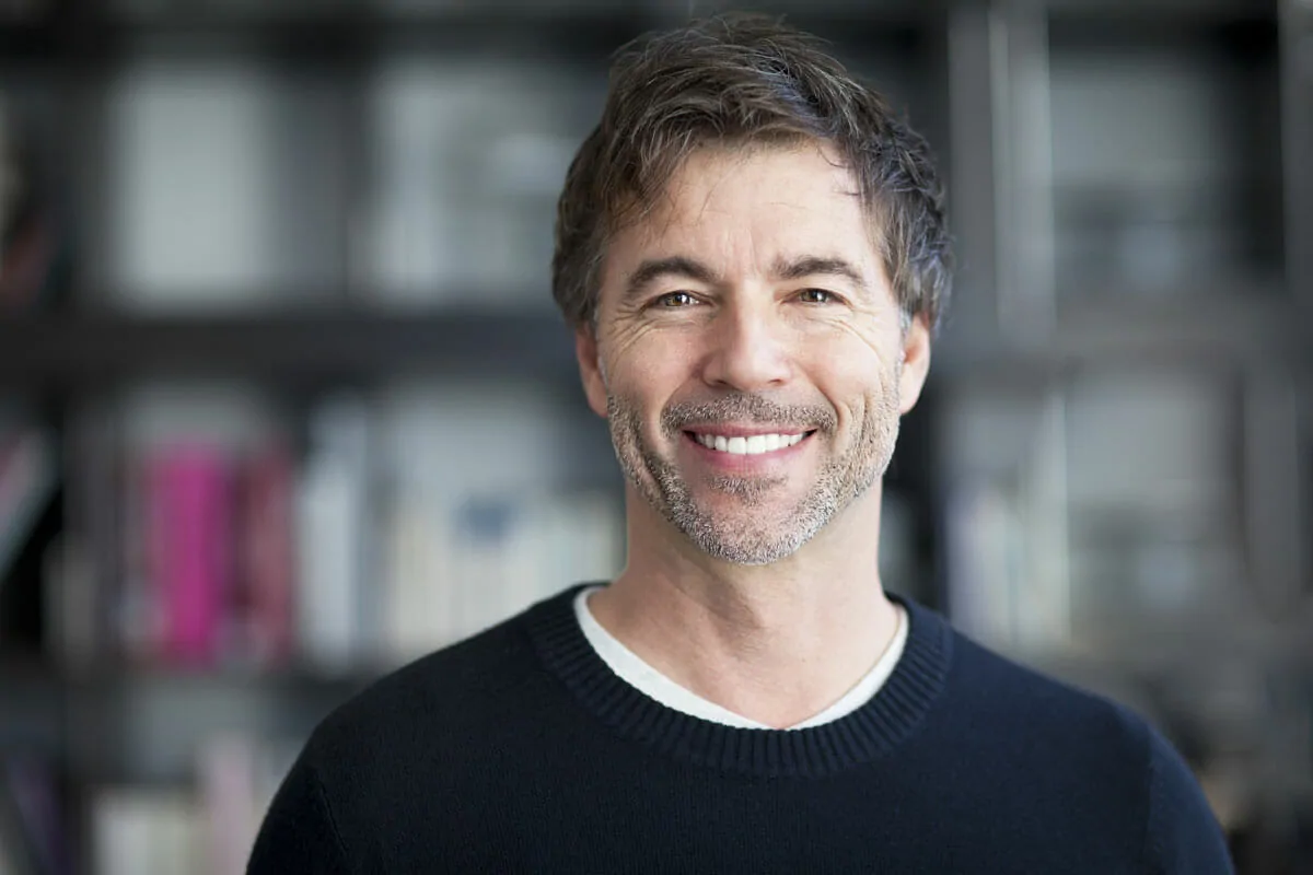 Man with Dental Implants Smiling